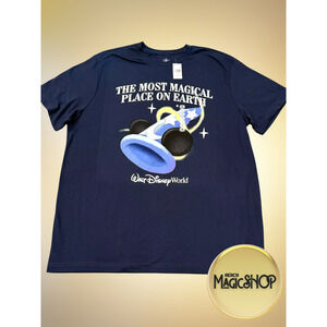 Disney Parks Shirt 2025 The Most Magical Place On Earth WDW Navy Blue XL